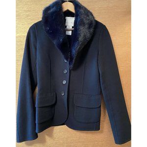 CELINE BLACK JACKET MINK FUR COLLAR
